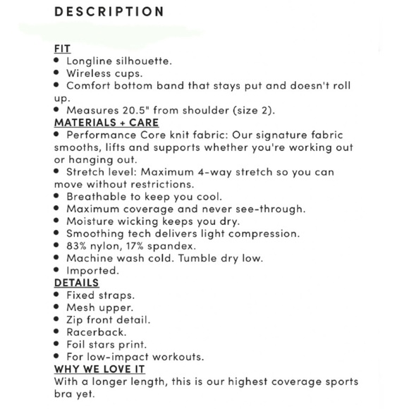 Torrid Women’s Active Wicking Sports Bra Performance Core Stars Shiny Grey - Picture 6 of 14